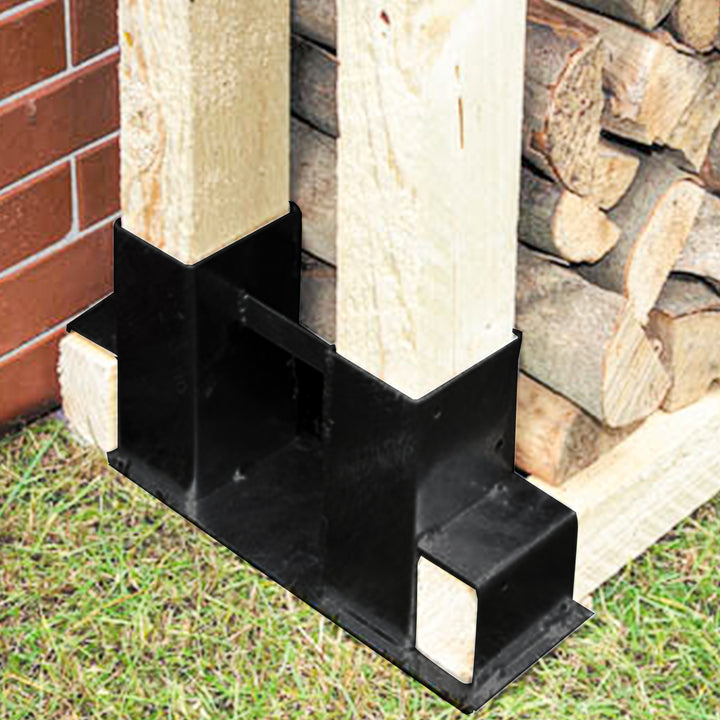 Sonnewelt 4 Stück Holzstapelhilfe Brennholz Stapelhilfe