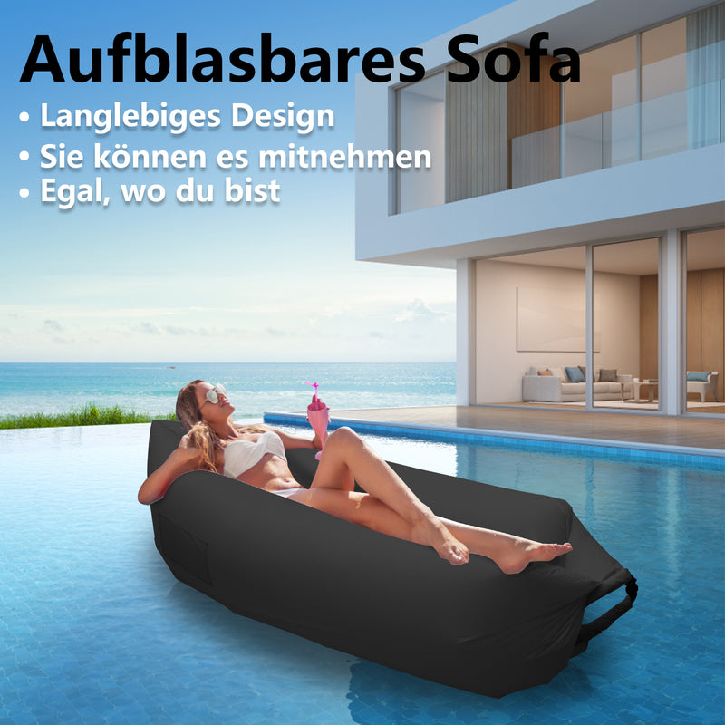 Sonnewelt Aufblasbares Luftsofa Sitzsack Sofa belastbar