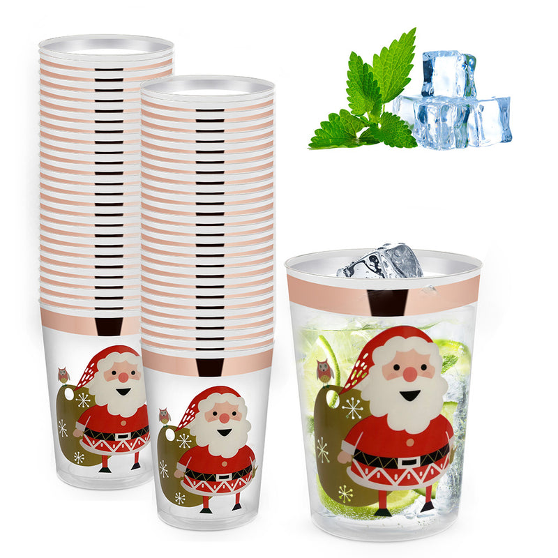 Sonnewelt 50X Trinkbecher Weihnachten Plastikbecher 0,35L
