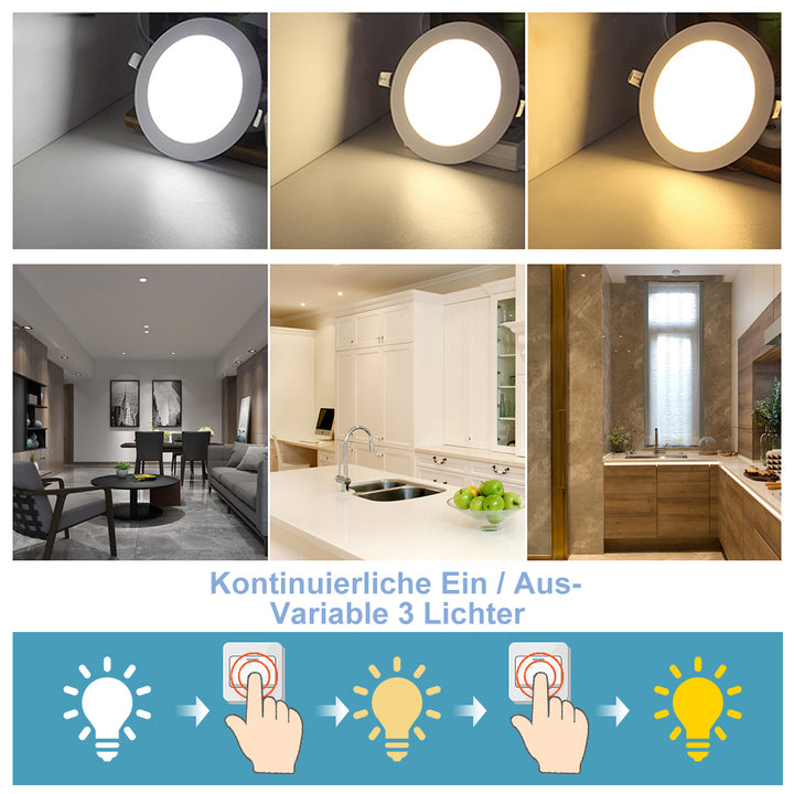 Sonnewelt LED Einbaustrahler 6W/9W/12W/18W  IP44
