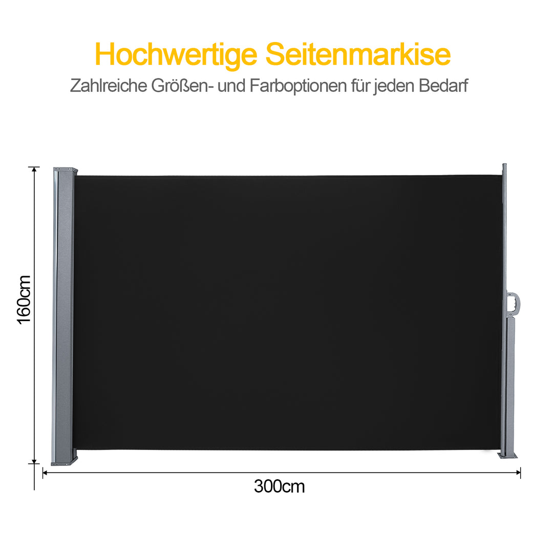 Sonnewelt Seitenmarkise Sichtschutz Ausziehbar