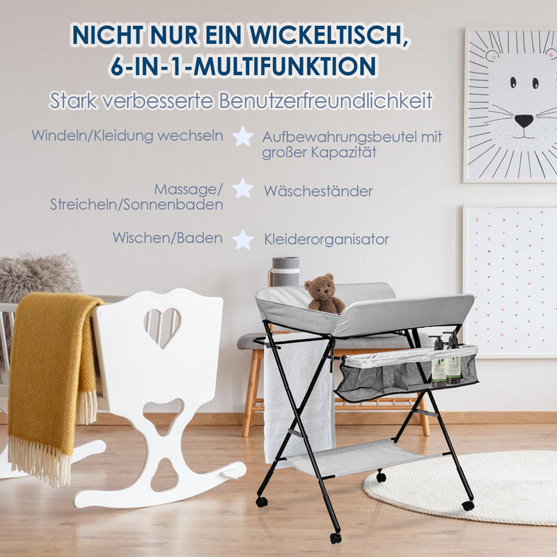 Sonnewelt Wickeltisch Klappbar Baby Wickelkommode