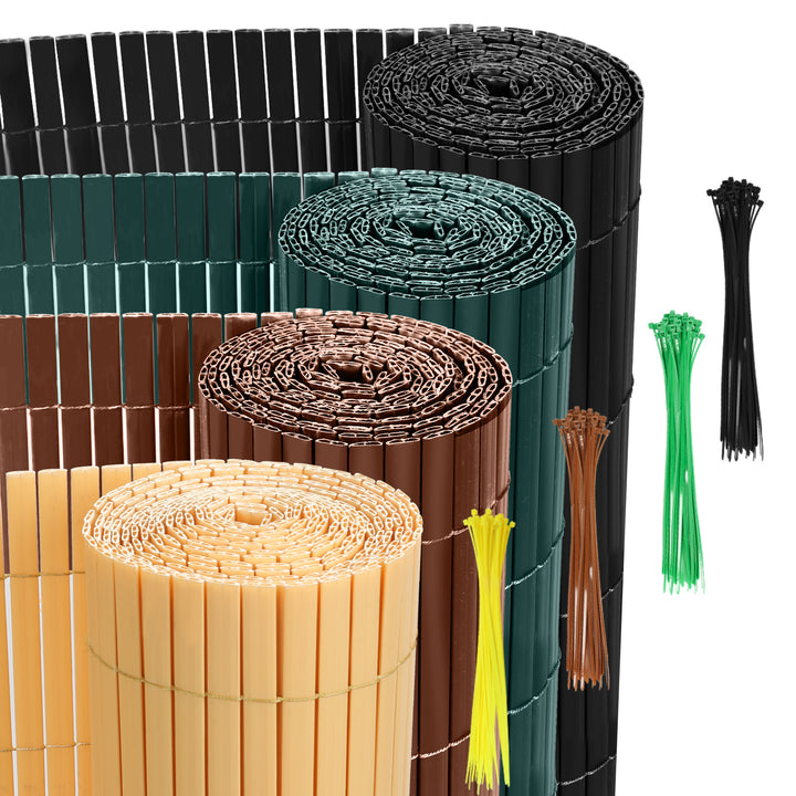 Sonnewelt PVC Sichtschutzmatte mit Kabelbindern