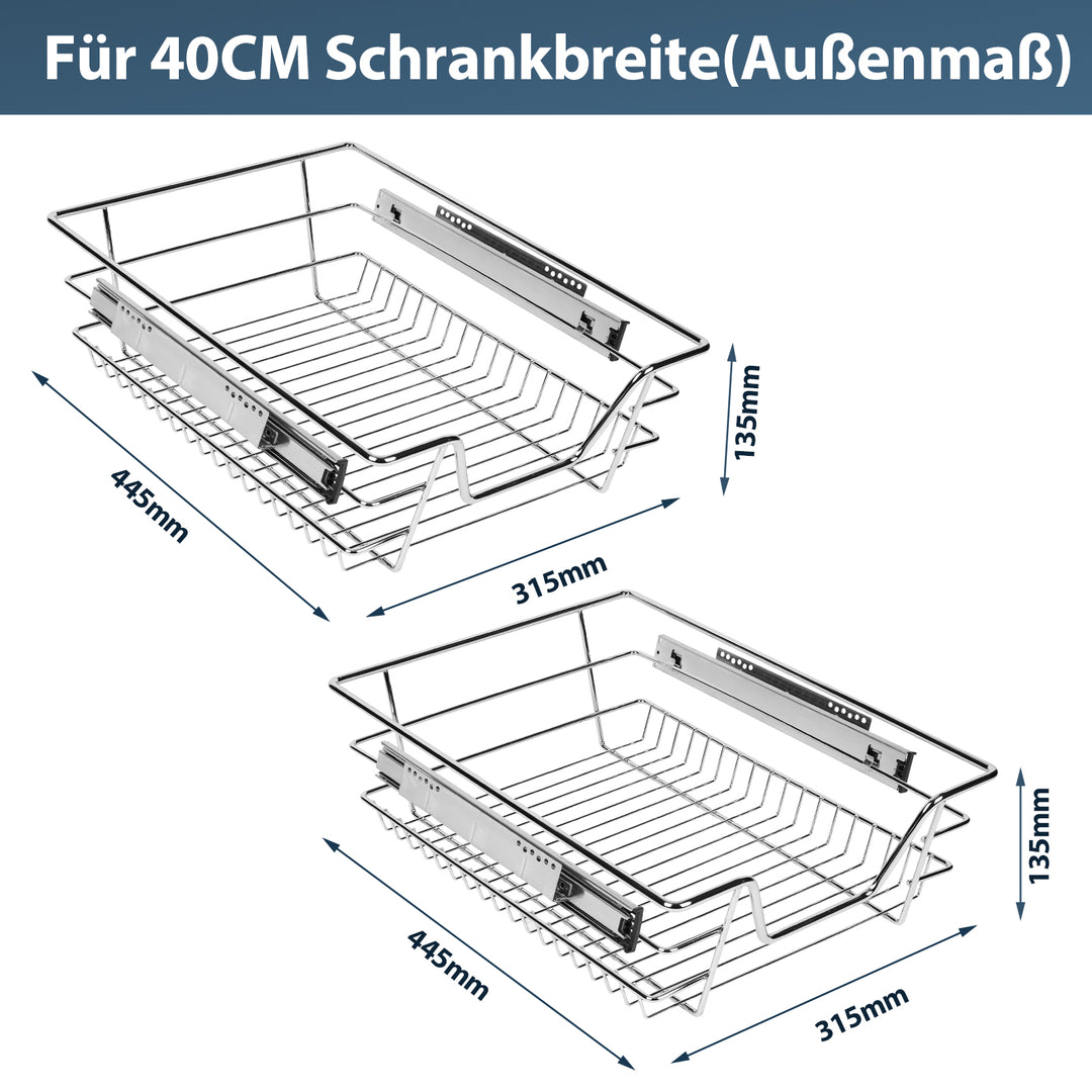 Sonnewelt kitchen drawer telescopic drawer metal 2 pieces