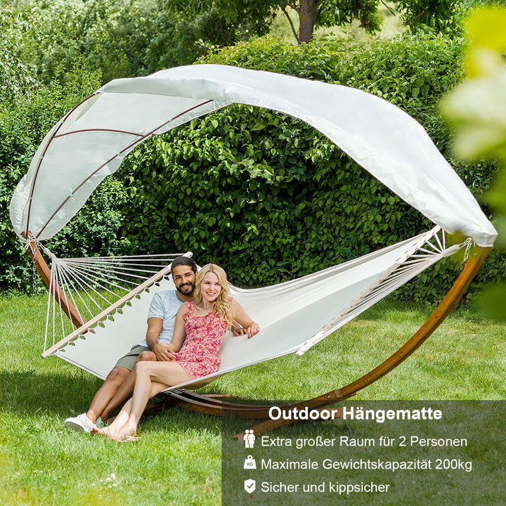 Sonnewelt Hängematte Holz Hammock mit Gestell