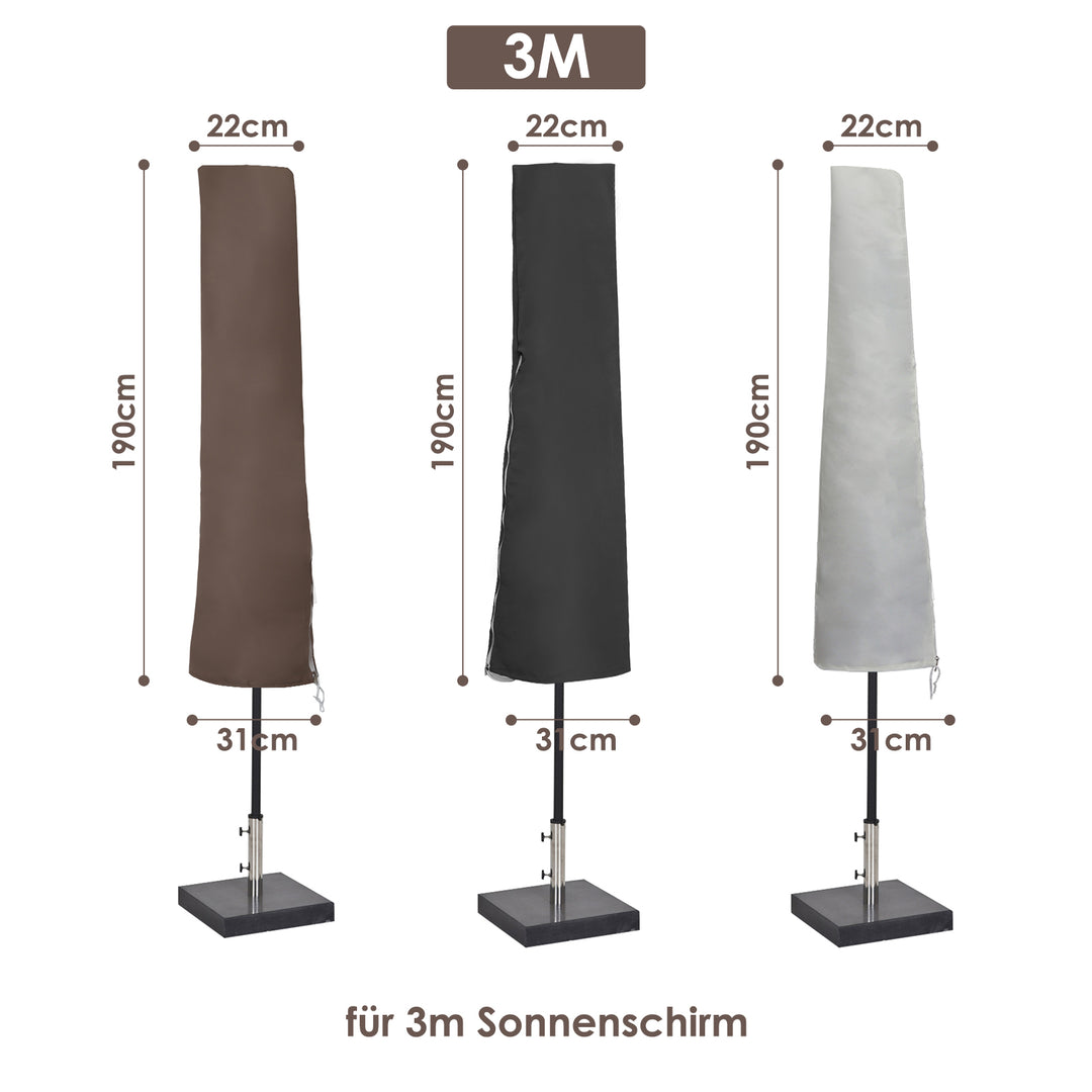 Sonnewelt Sonnenschirm Schutzhülle Ø 300 mit Reißverschluss