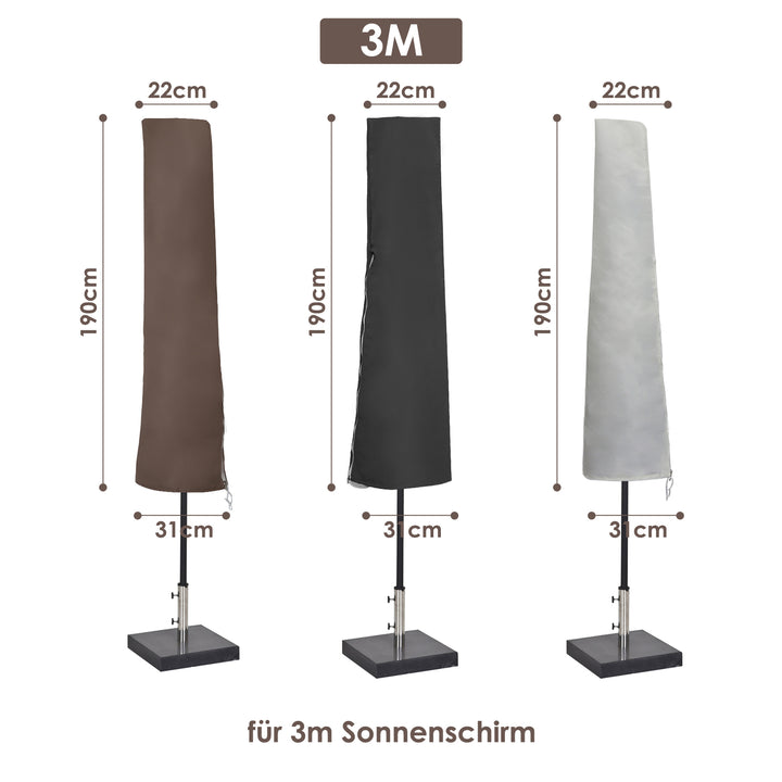 Sonnewelt Sonnenschirm Schutzhülle Ø 300 mit Reißverschluss