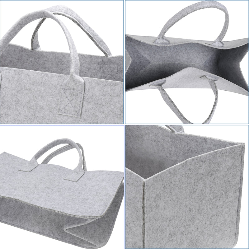 Sonnewelt 2x Felt Bag Firewood Bag Firewood Basket Foldable