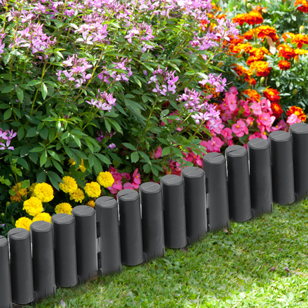 Sonnewelt plastic lawn edge wood look