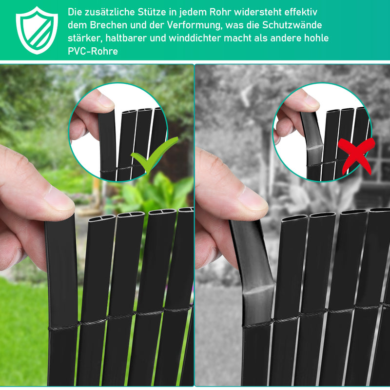 Sonnewelt PVC Sichtschutzmatte mit Kabelbindern