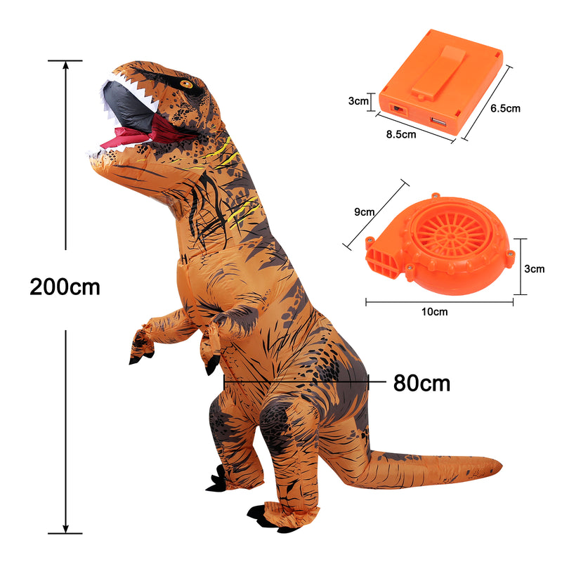 Sonnewelt Aufblasbares Dino Kostüm Erwachsene 200cm