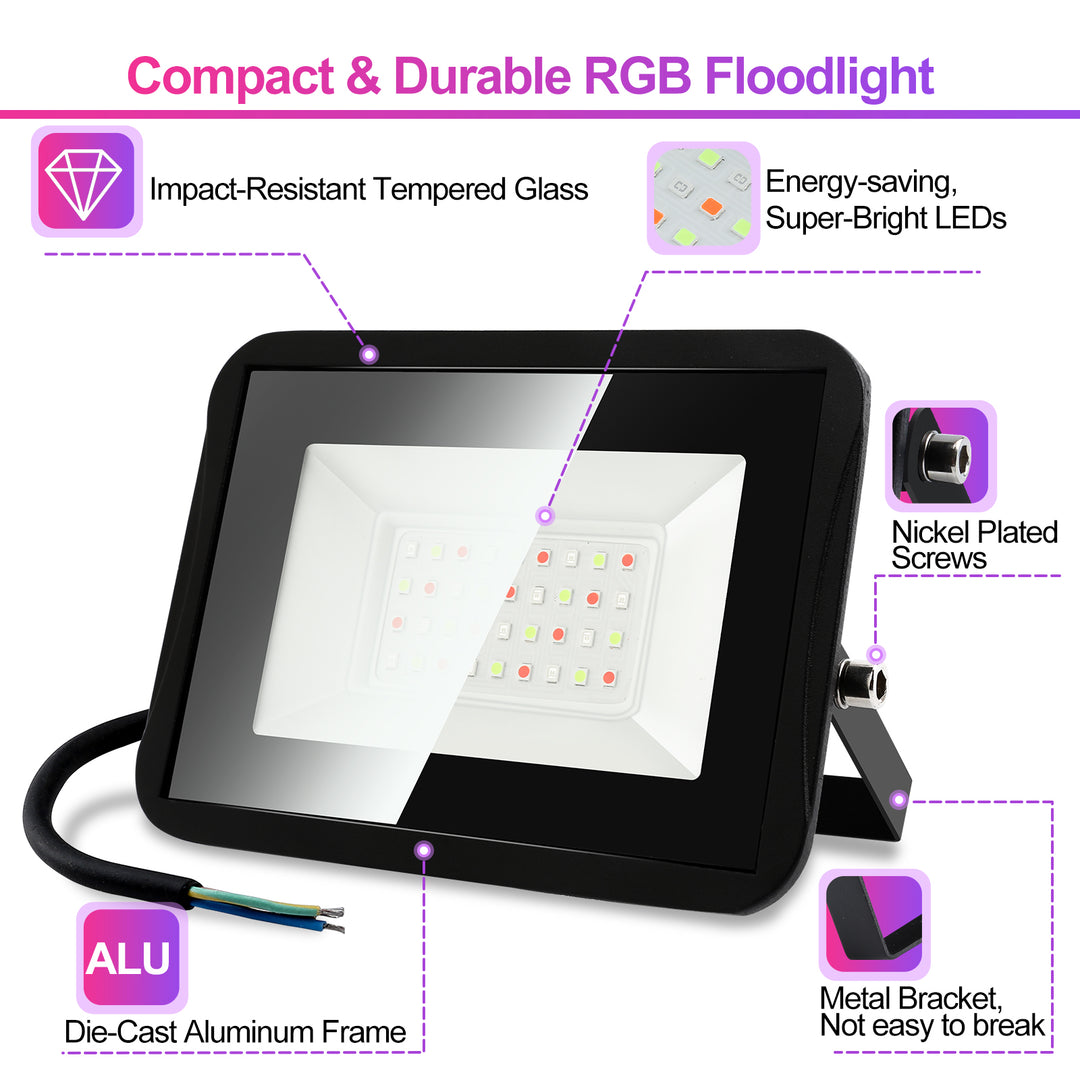 Sonnewelt RGB spotlight color changing floodlight IP66