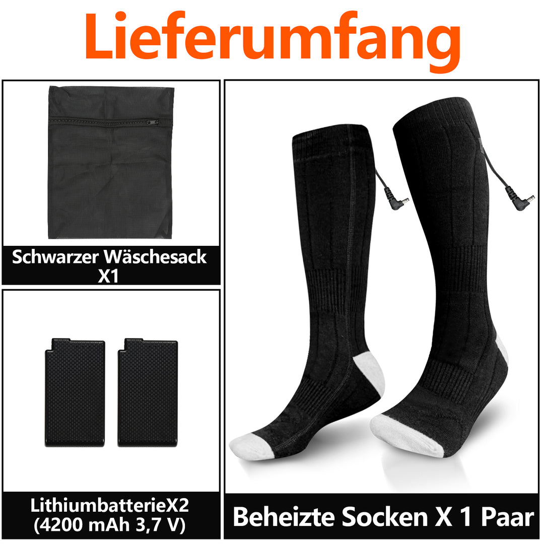 Sonnewelt Beheizte Socken Herren Damen Wiederaufladbar