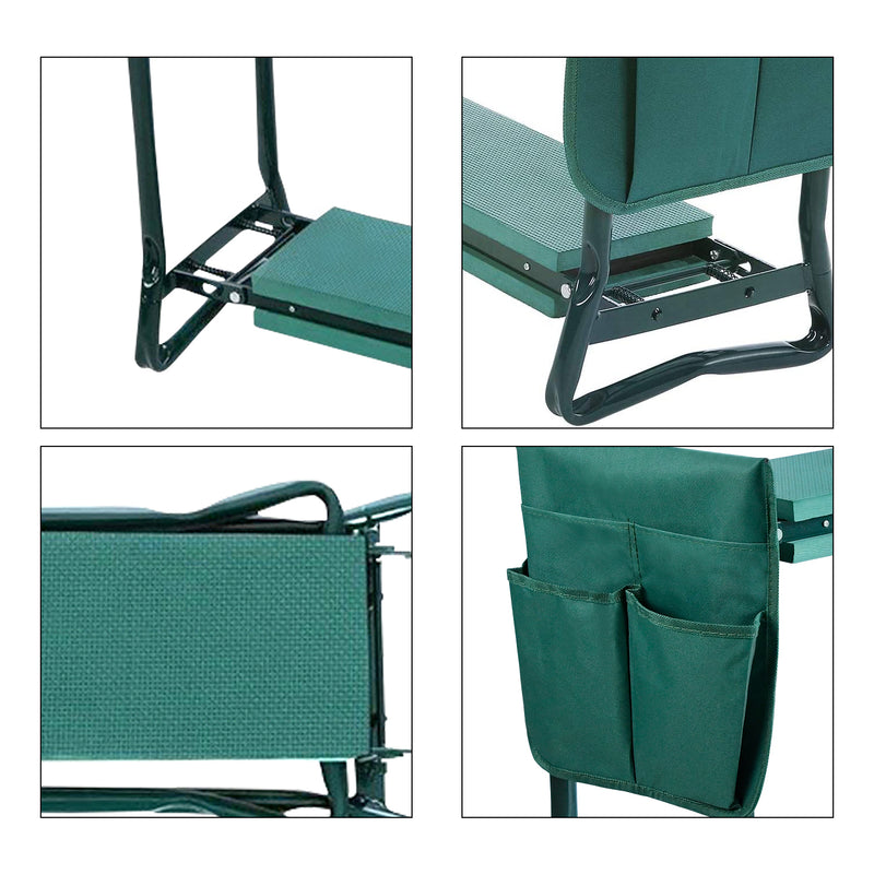 Sonnewelt 2in1 Kniebank Tragbar Gartenhocker