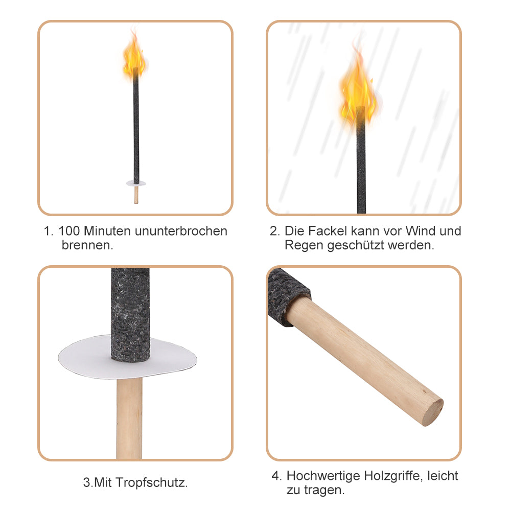 Sonnewelt wax torches torches for outdoor burning time 90 min