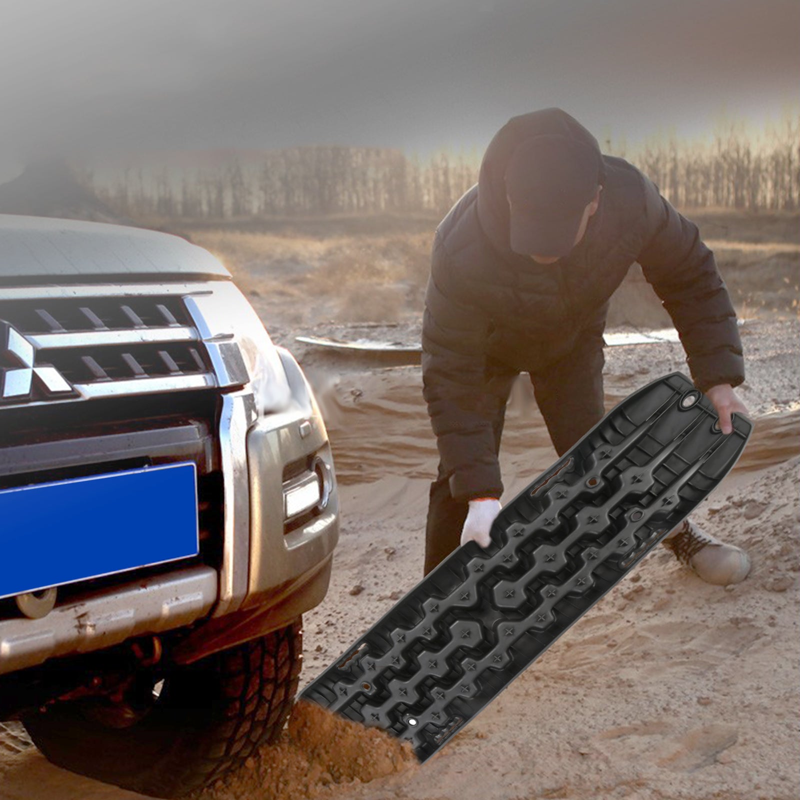 Anfahrhilfe mit Aufbewahrungstasche und Installationstool Offroad