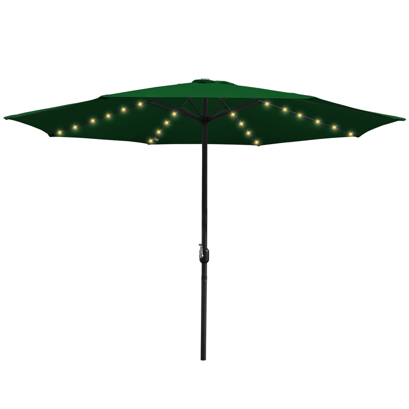 Sonnewelt Sonnenschirm 3m Outdoor mit LED Solar