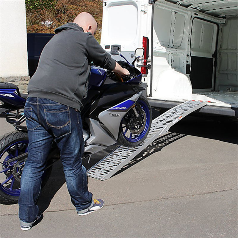 Sonnewelt Auffahrrampe Klappbar 340kg Faltbare Alu Motorradrampe