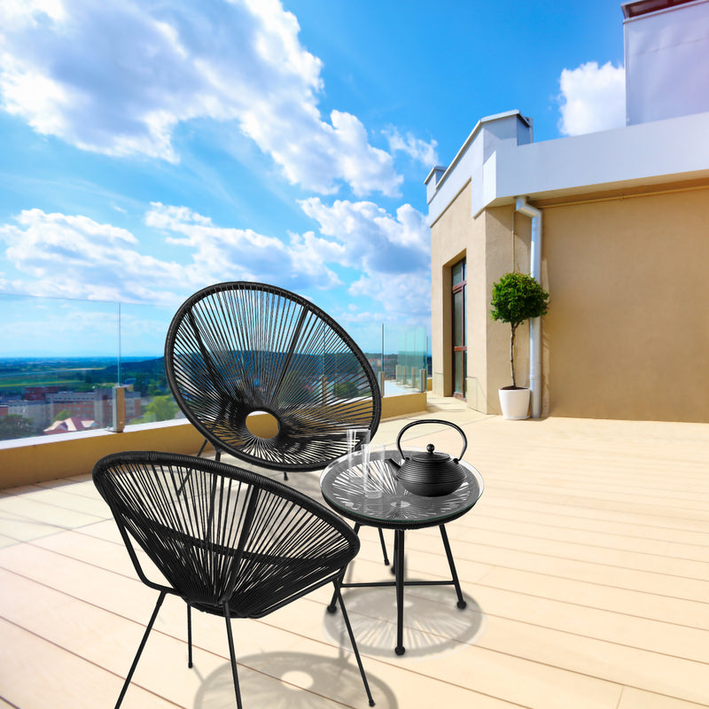 Sonnewelt Acapulco Stuhl mit Tisch Gartenmöbel