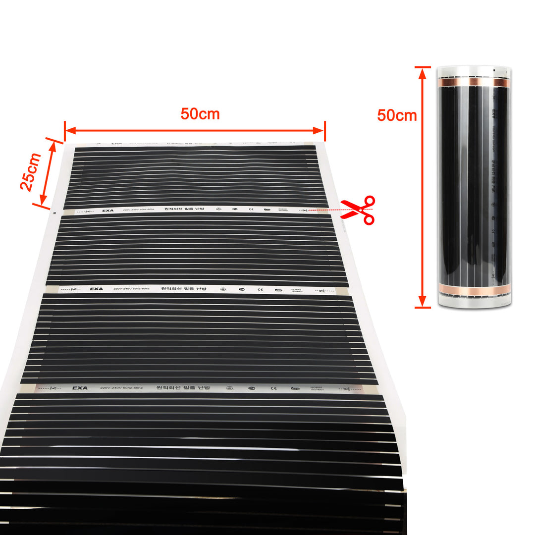 Sonnewelt Infrarot Heizfolie Heizfilm 2mx0.5m