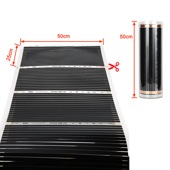 Sonnewelt Infrarot Heizfolie Heizfilm 2mx0.5m