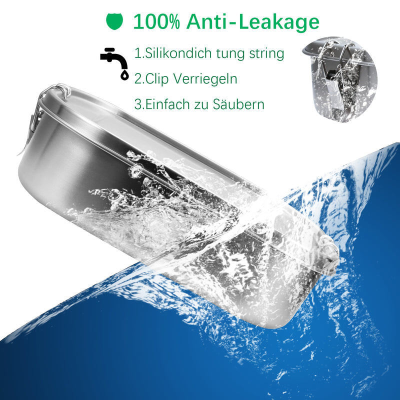 Sonnewelt Brotdose frei BPA Lunchbox Edelstahl 800/1200/1400ml