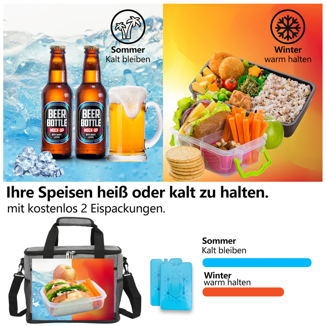 Sonnewelt Kühltasche Faltbar mit Kühlakku