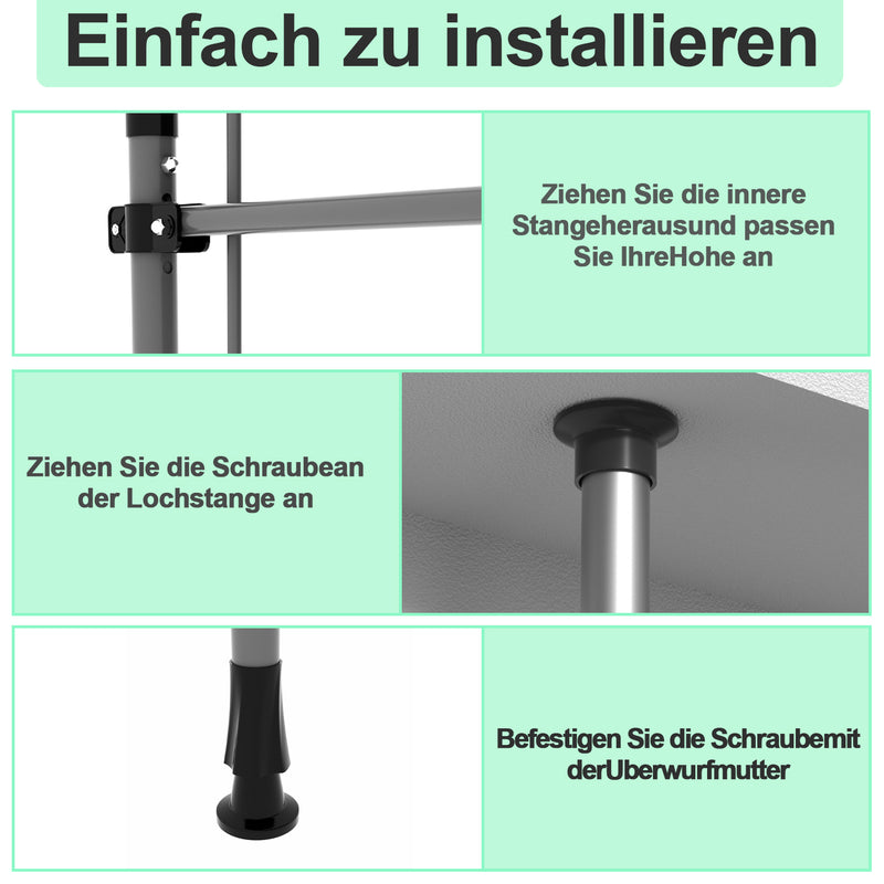 Sonnewelt Klemmmarkise mit Handkurbel Einziehbare ohne Bohren