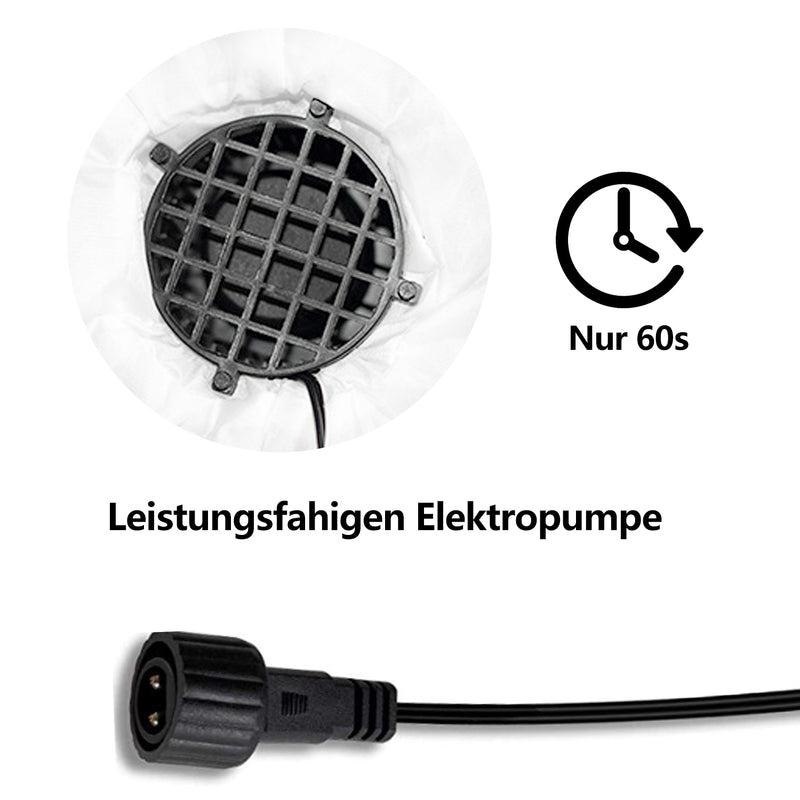 Sonnewelt Weihnachtsmann Aufblasbarer 180cm LED Deko IP44