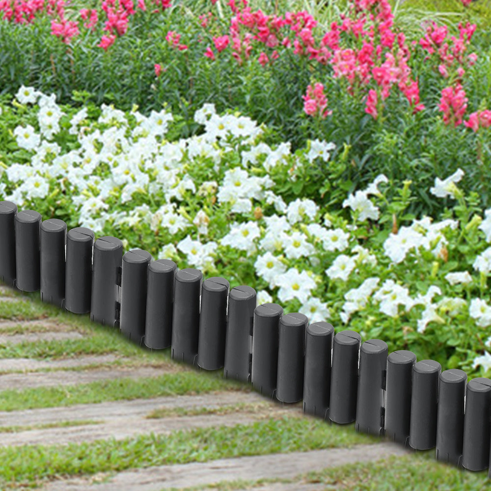 Sonnewelt plastic lawn edge wood look