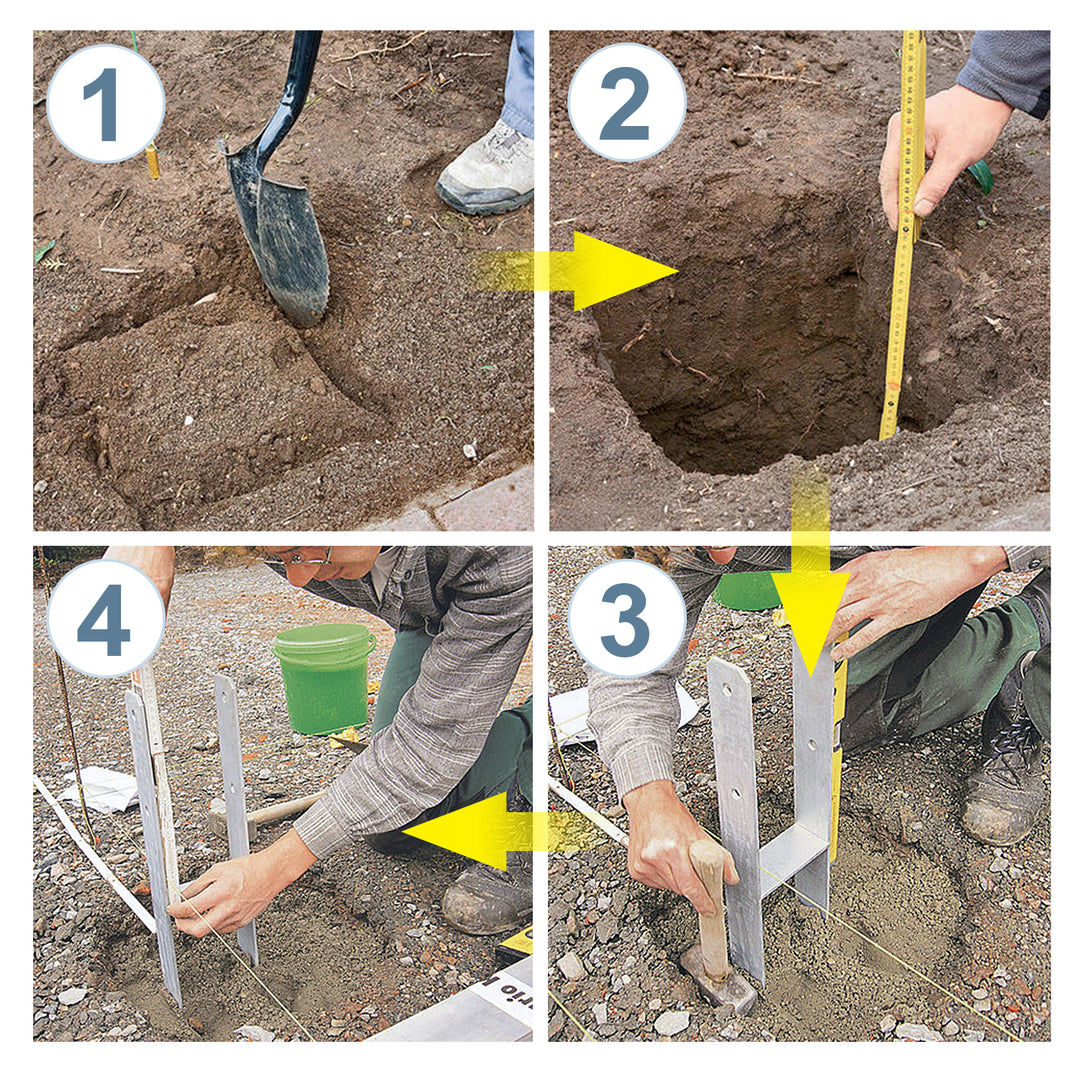 Sonnewelt 2/4 pieces H-anchor H-post support post