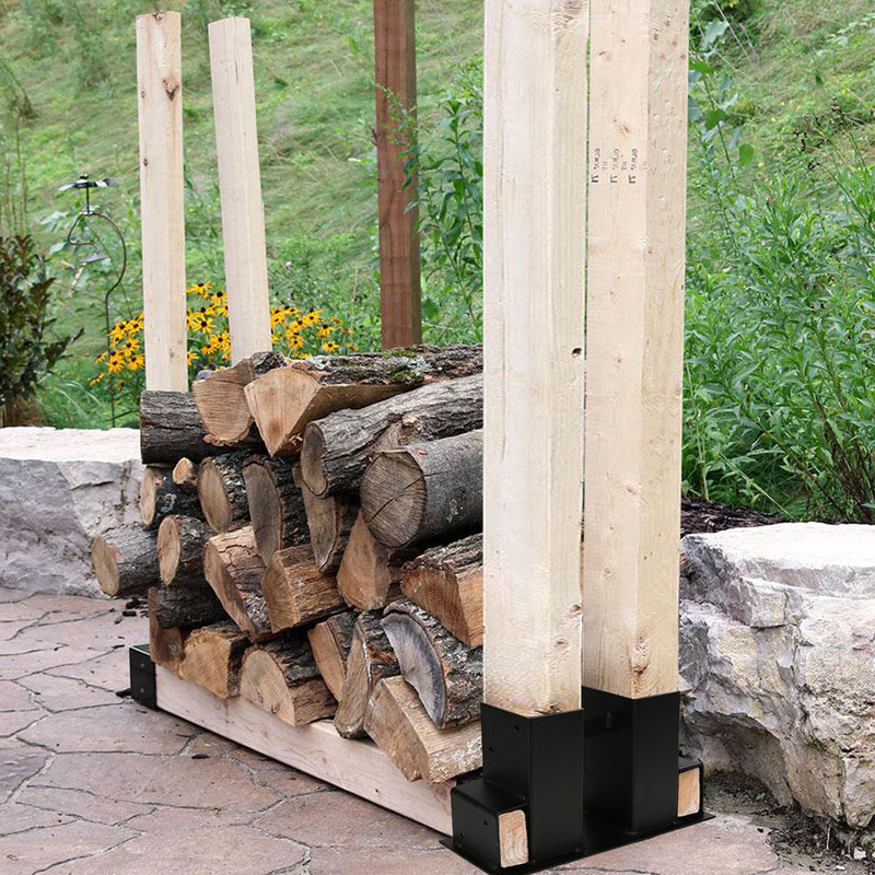 Sonnewelt 4 Stück Holzstapelhilfe Brennholz Stapelhilfe