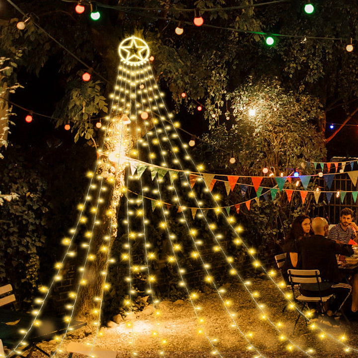 Sonnewelt LED light chain with stars with 9 garlands