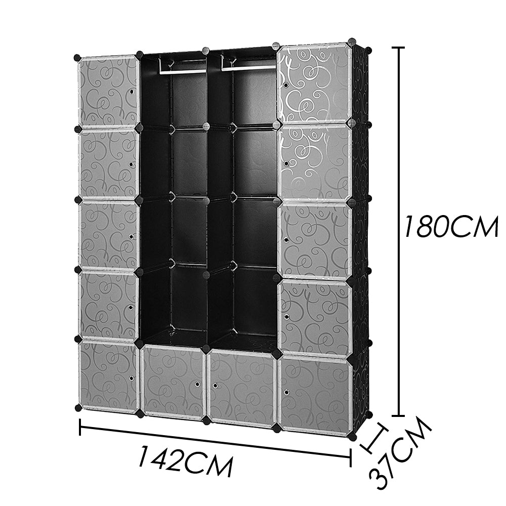 Sonnewelt shelving system wardrobe shelving unit with doors