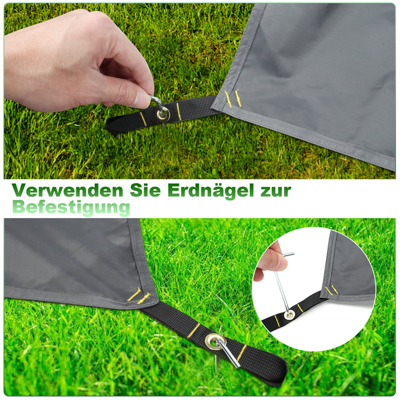 Sonnewelt Zeltplane Campingzelt mit 4 Heringe und Tragetasche