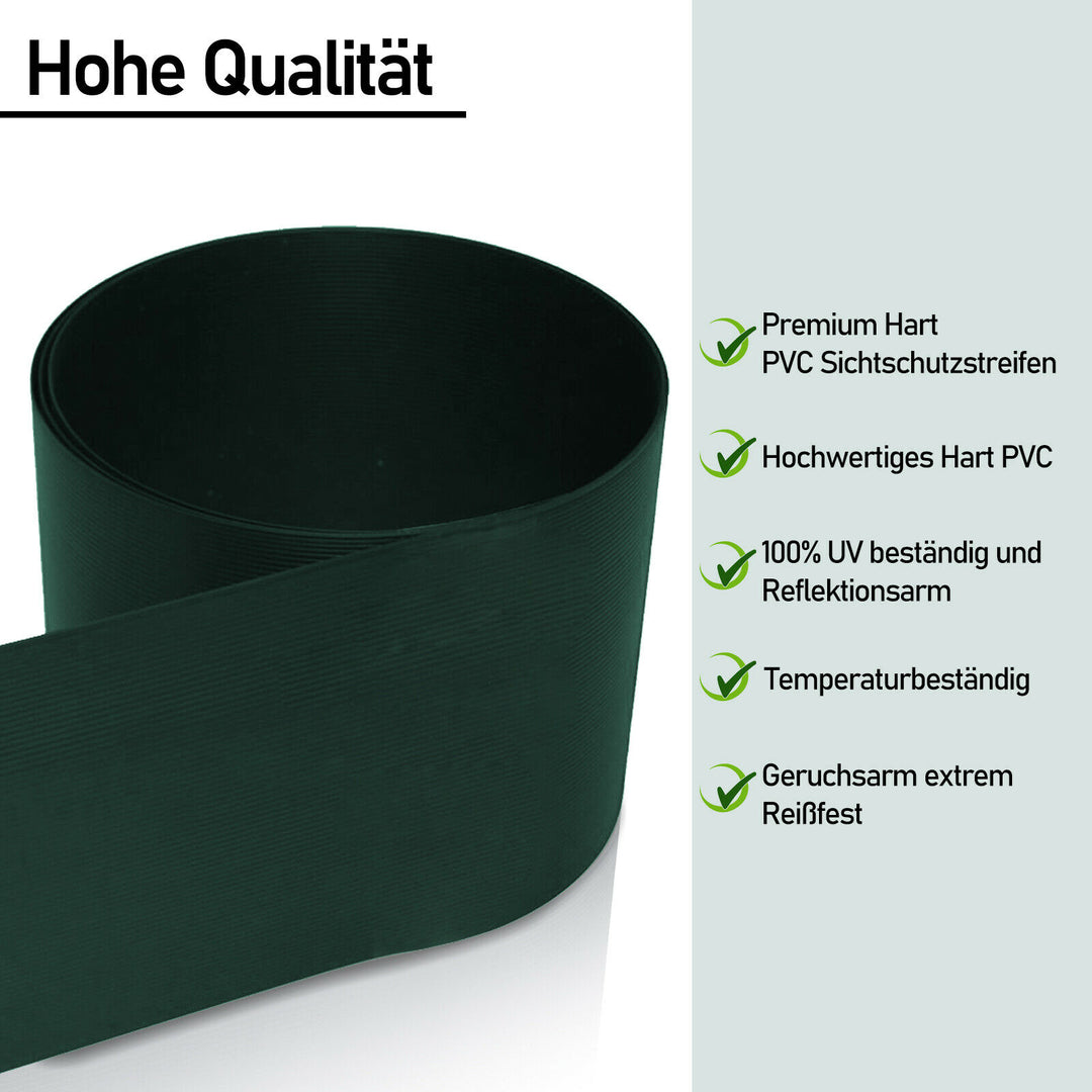 Sonnewelt PVC Sichtschutzstreifen Grün UV-bestädig 10X