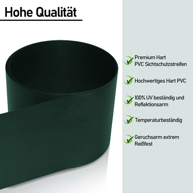 Sonnewelt PVC privacy strips green UV-resistant 10X