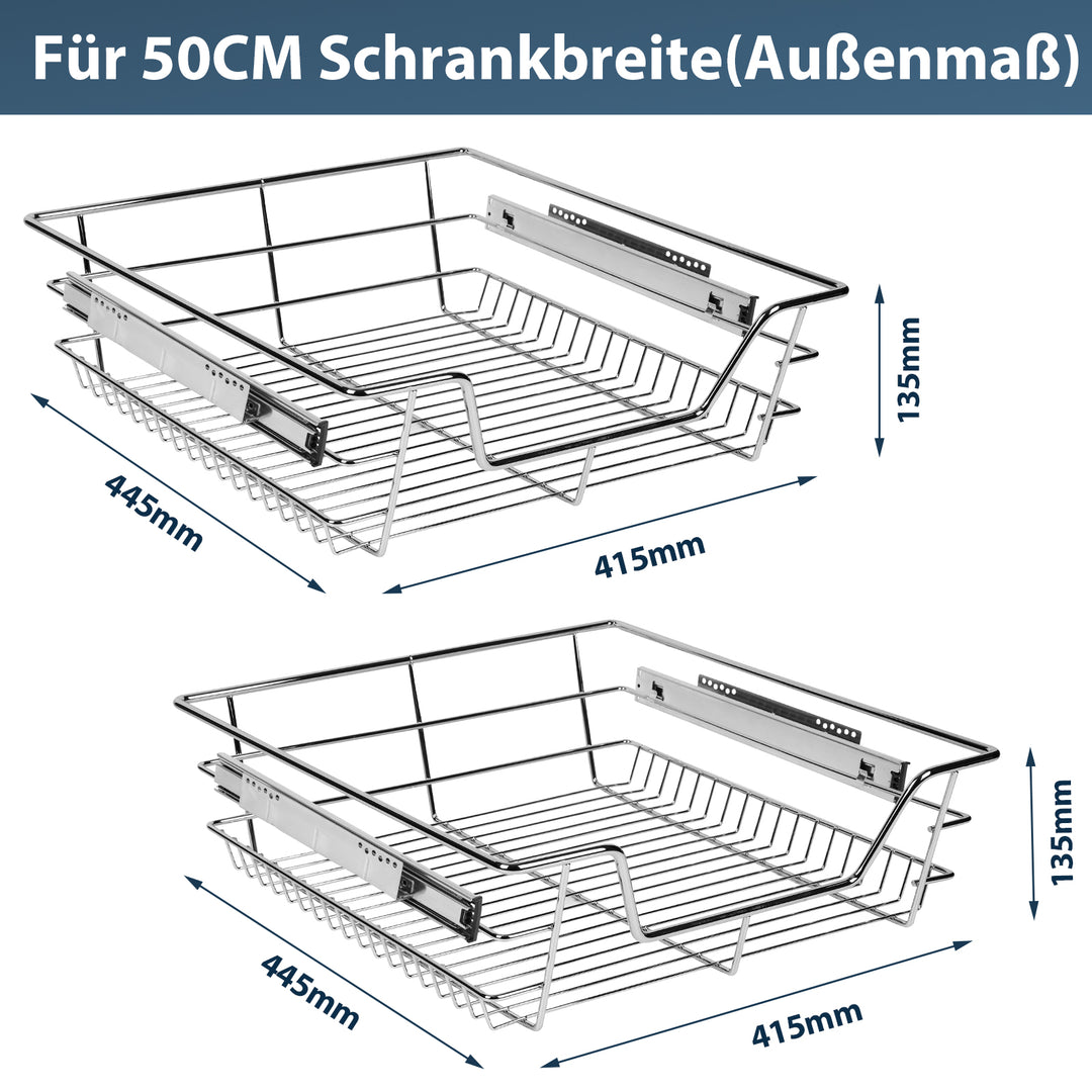 Sonnewelt kitchen drawer telescopic drawer metal 2 pieces