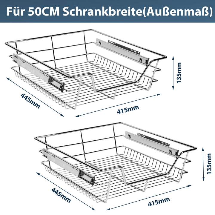 Sonnewelt kitchen drawer telescopic drawer metal 2 pieces