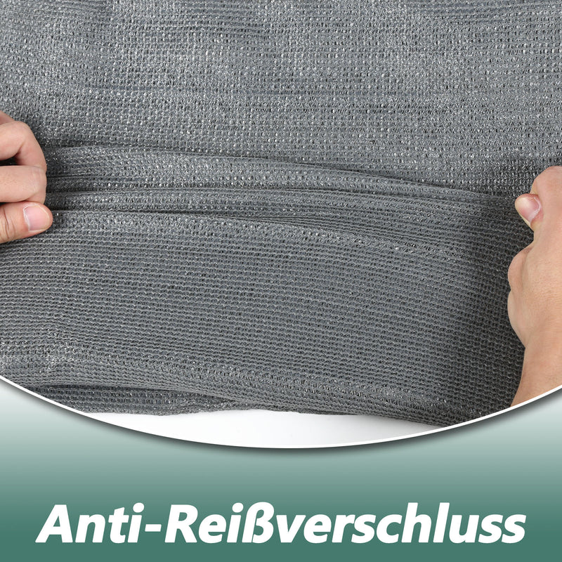 Sonnewelt Sichtschutz HDPE Windschutz Schattennetz Grün/Grau