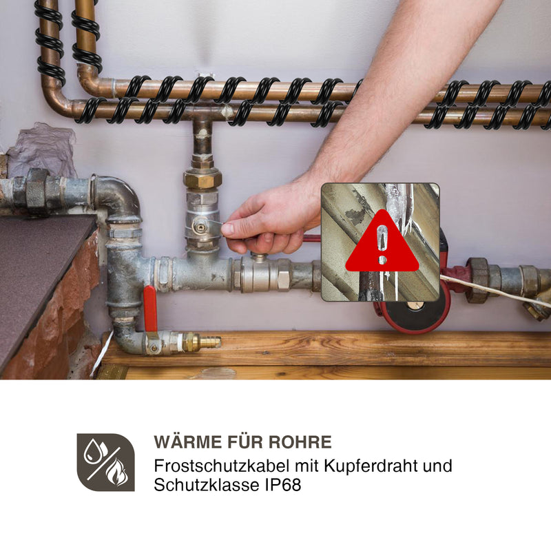 Sonnewelt Frostschutz Heizkabel mit thermostat