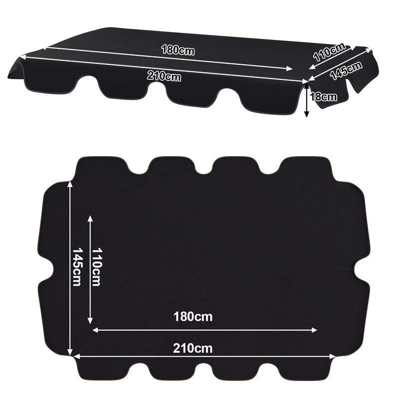 Sonnewelt Ersatzdach für Hollywoodschaukel Universal 210x145cm