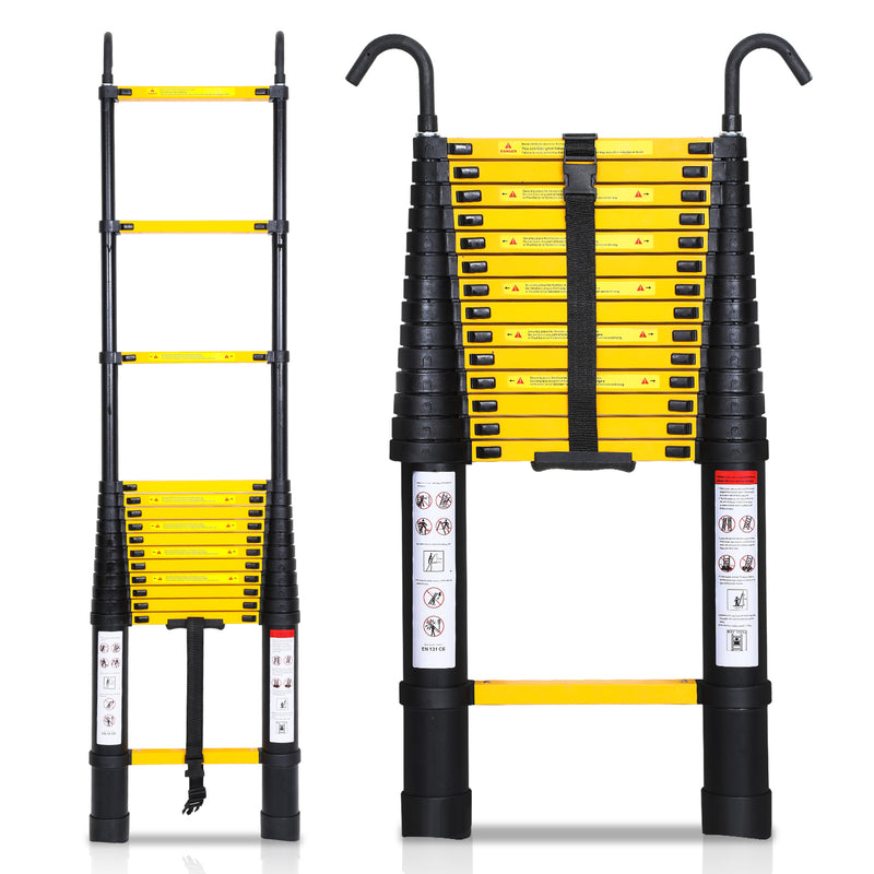 Sonnewelt Teleskopleiter Aluminium mit Abnehmbarem Haken