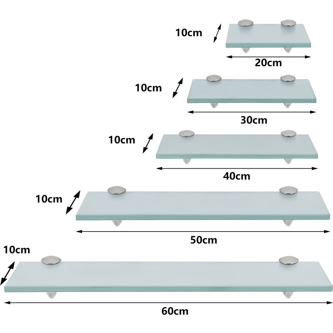 Sonnewelt glass shelf wall shelf frosted glass/clear glass