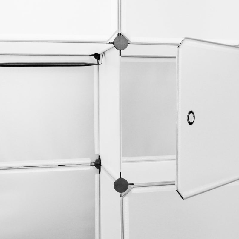 Sonnewelt Regalsystem Kleiderschrank Steckregal mit Türen