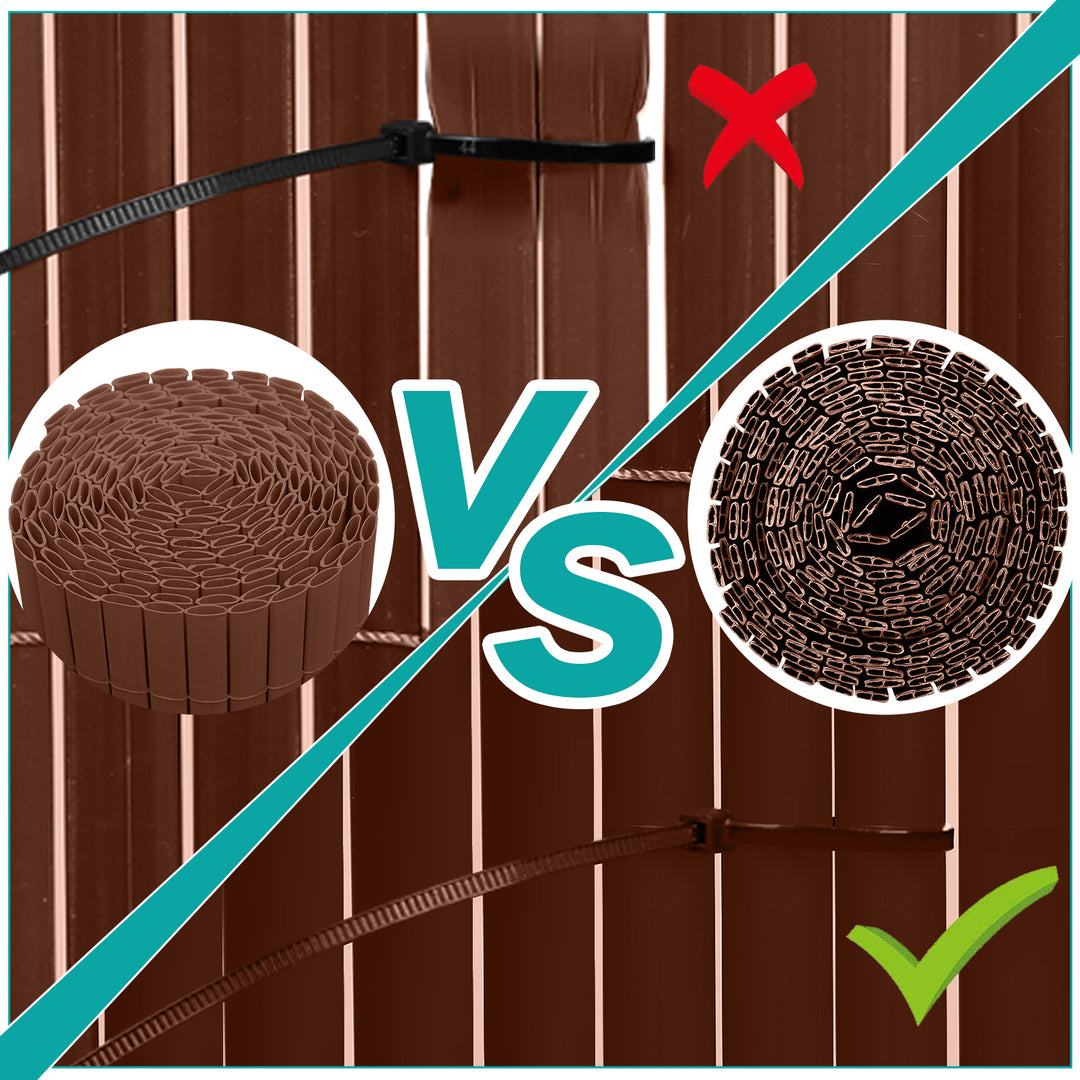 Sonnewelt PVC Sichtschutzmatte mit Kabelbindern