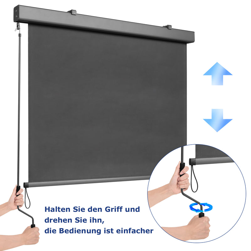 Sonnewelt Senkrechtmarkise AußenRollo 140x250 cm
