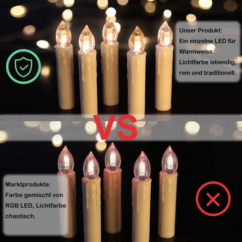 Sonnewelt LED Weihnachtskerzen Warmweiß & Kaltweiß & RGB Dimmbar