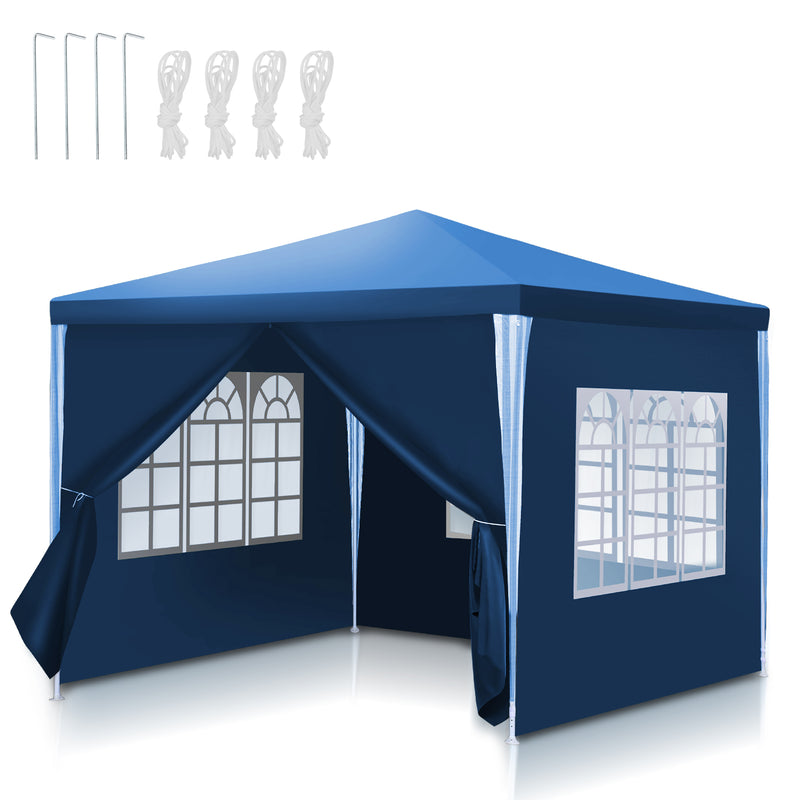Sonnewelt Pavillon 3x3m Partyzelt Wasserdicht mit Seitenteilen