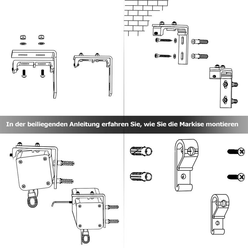 Sonnewelt Senkrechtmarkise AußenRollo 140x250 cm